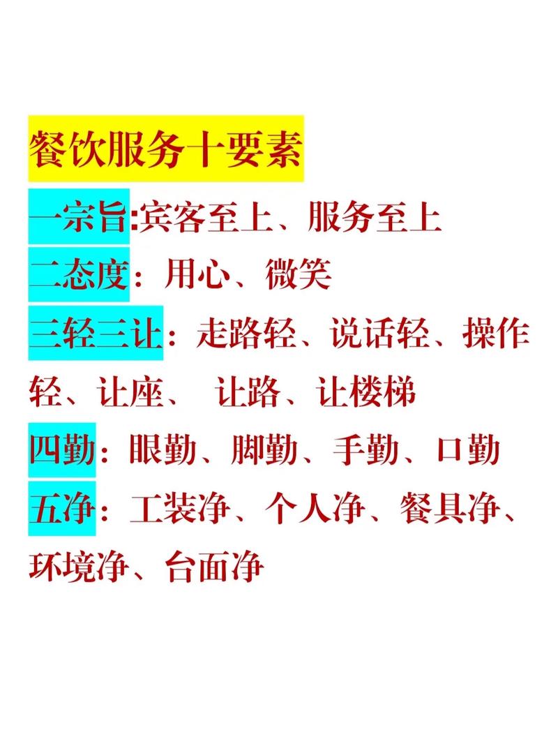 餐饮服务十要素 打造卓越用餐体验的核心指南